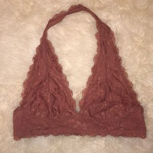 Free People Lace Halter Bralette